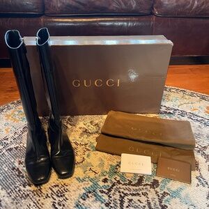 Gucci Gomma Nero Boot,  Black 36.5